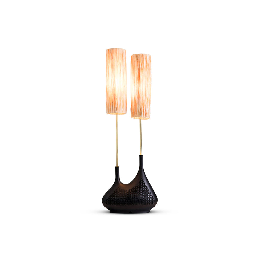 Pod Double Table Lamp Black - Egg Designs