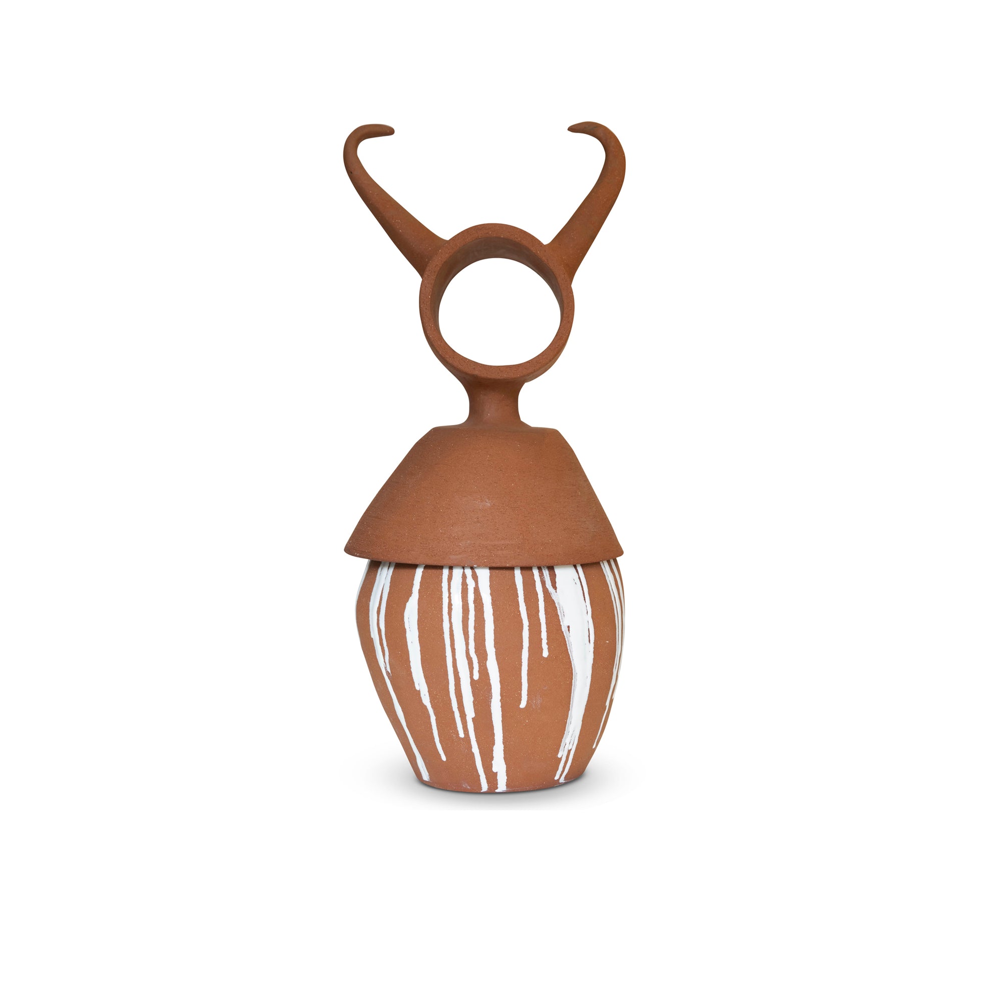 Gazella Sculpture #2 – Terracotta Clay with White Glaze