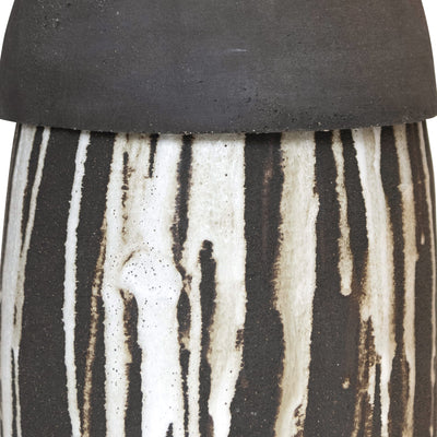 Gazella Sculpture #3 – Black Clay with White Glaze