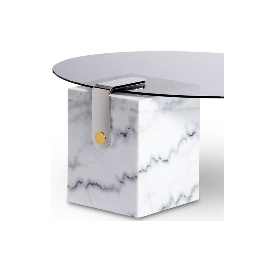 Round Marble Patch Coffee Table