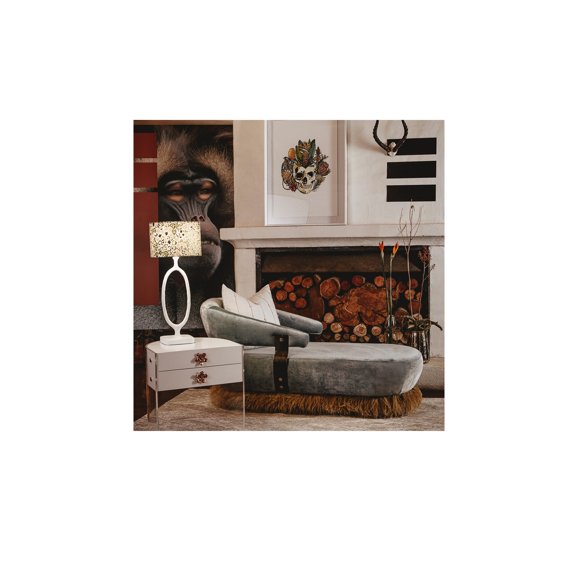 Ostrich Fluff Daybed Velvet