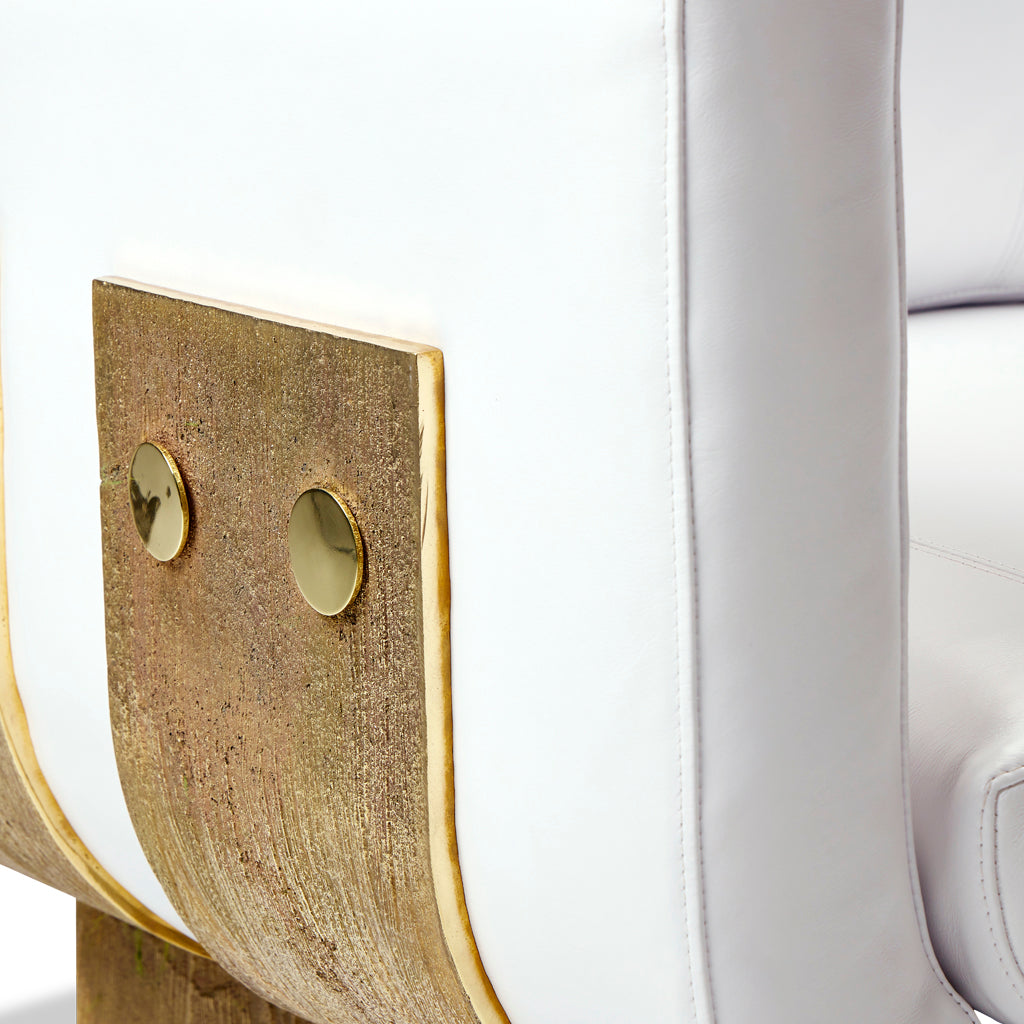 Primal Lounge chair White Leather - Egg Designs