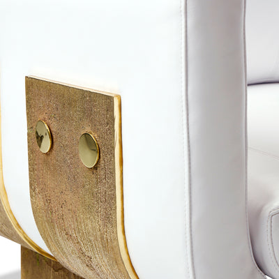 Primal Lounge chair White Leather - Egg Designs