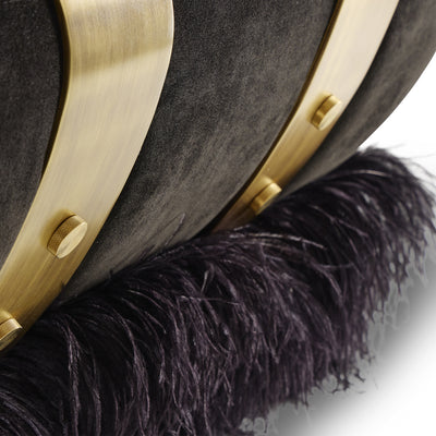 Ostrich Fluff Lounge Chair Black