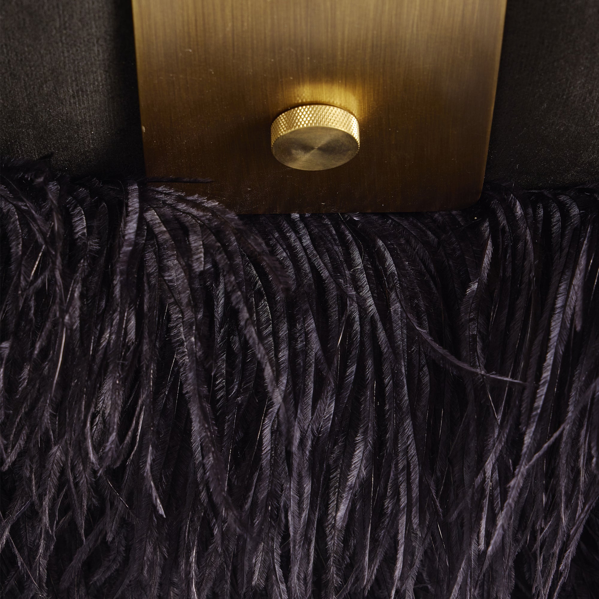 Ostrich Fluff Lounge Chair Black