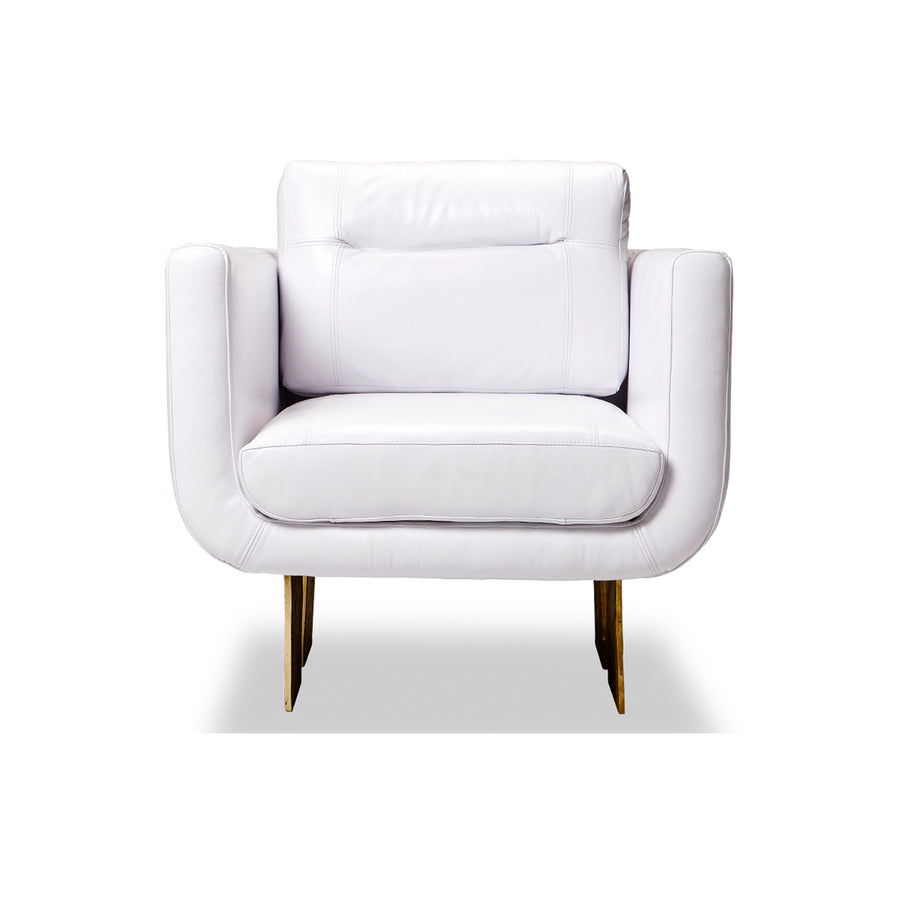 Primal Lounge chair White Leather - Egg Designs