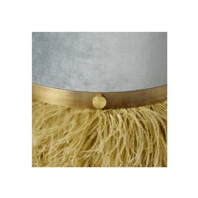 Ostrich Fluff Pouf Ocean Velvet
