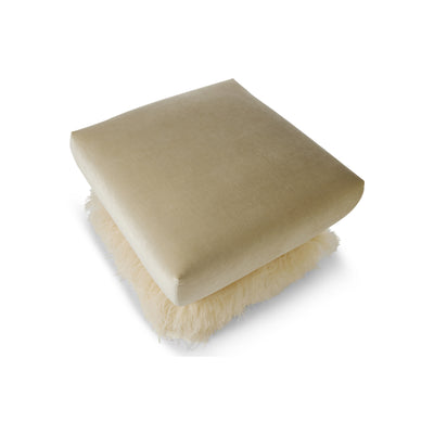 Ostrich Fluff Ottoman Cream Velvet