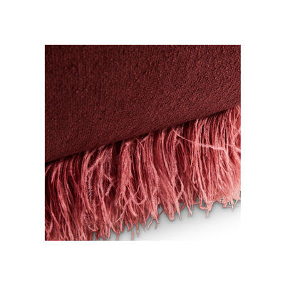 Plum Ostrich Fluff Ottoman - Egg Designs
