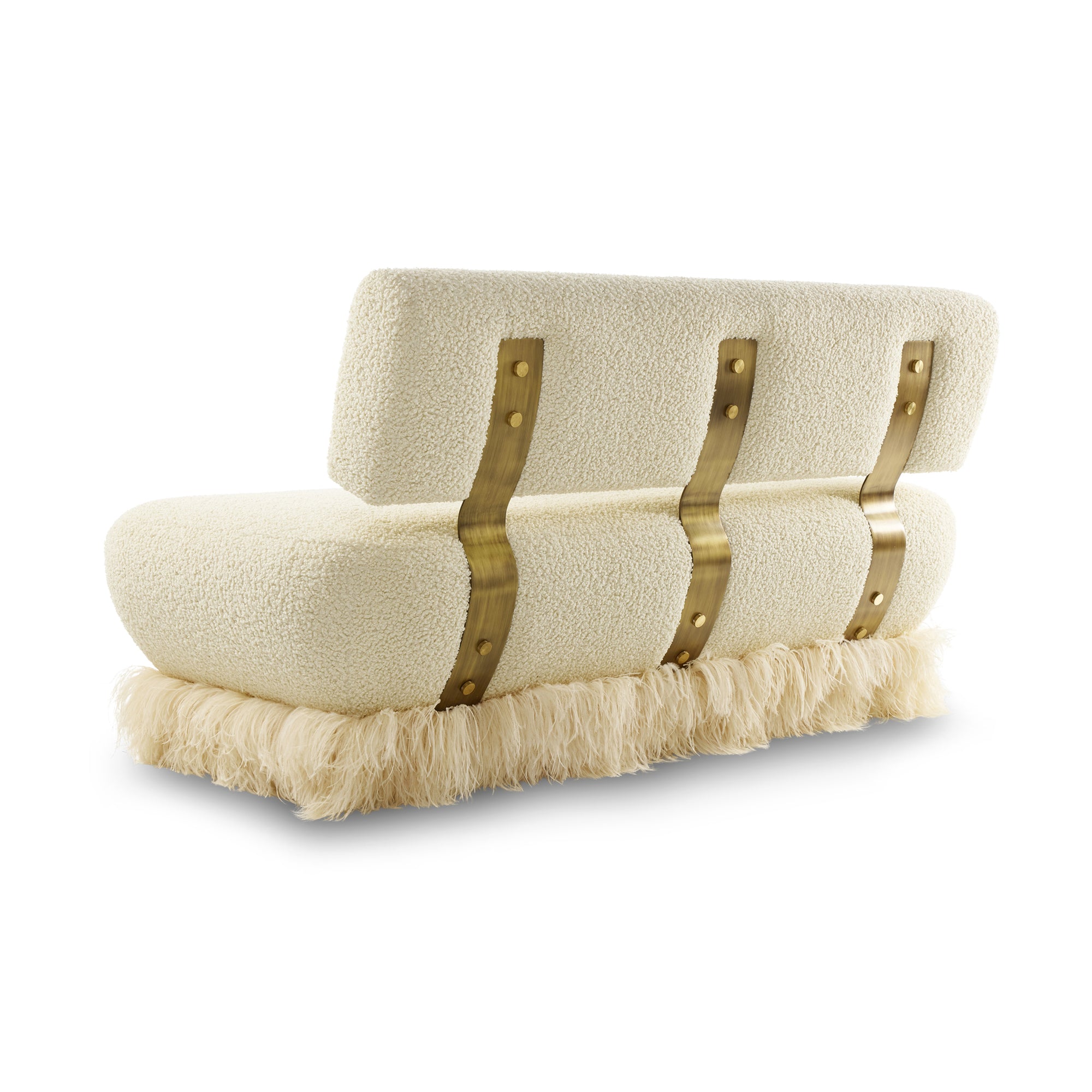 Ostrich Fluff Sofa Boucle' Cream