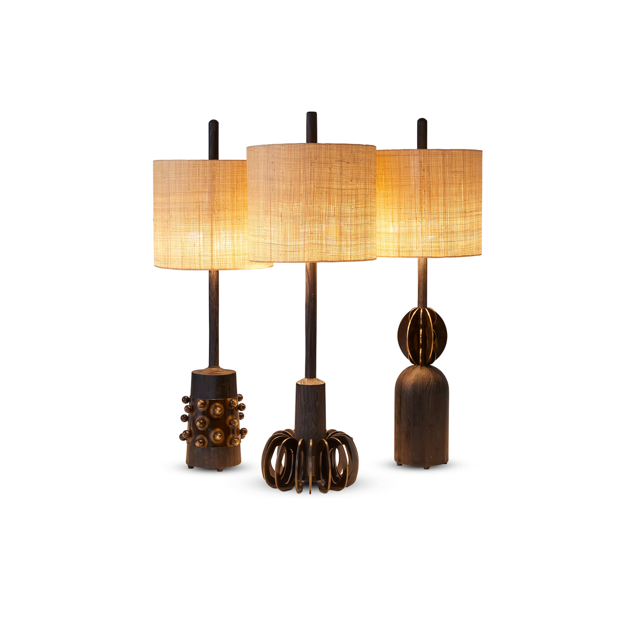Bronzed Silhouette Loops Table Lamp - Egg Designs