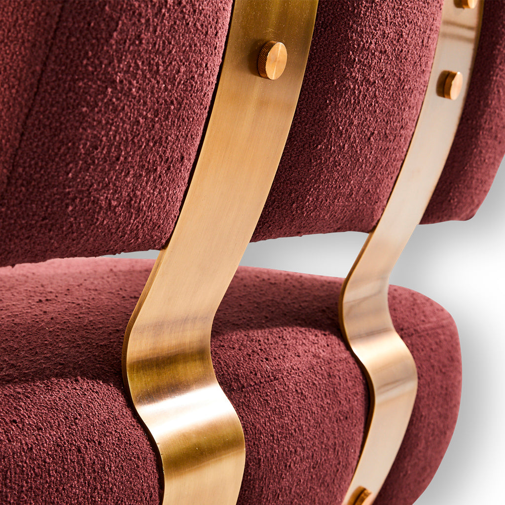 Plum Ostrich Fluff Lounge Chair - Egg Designs