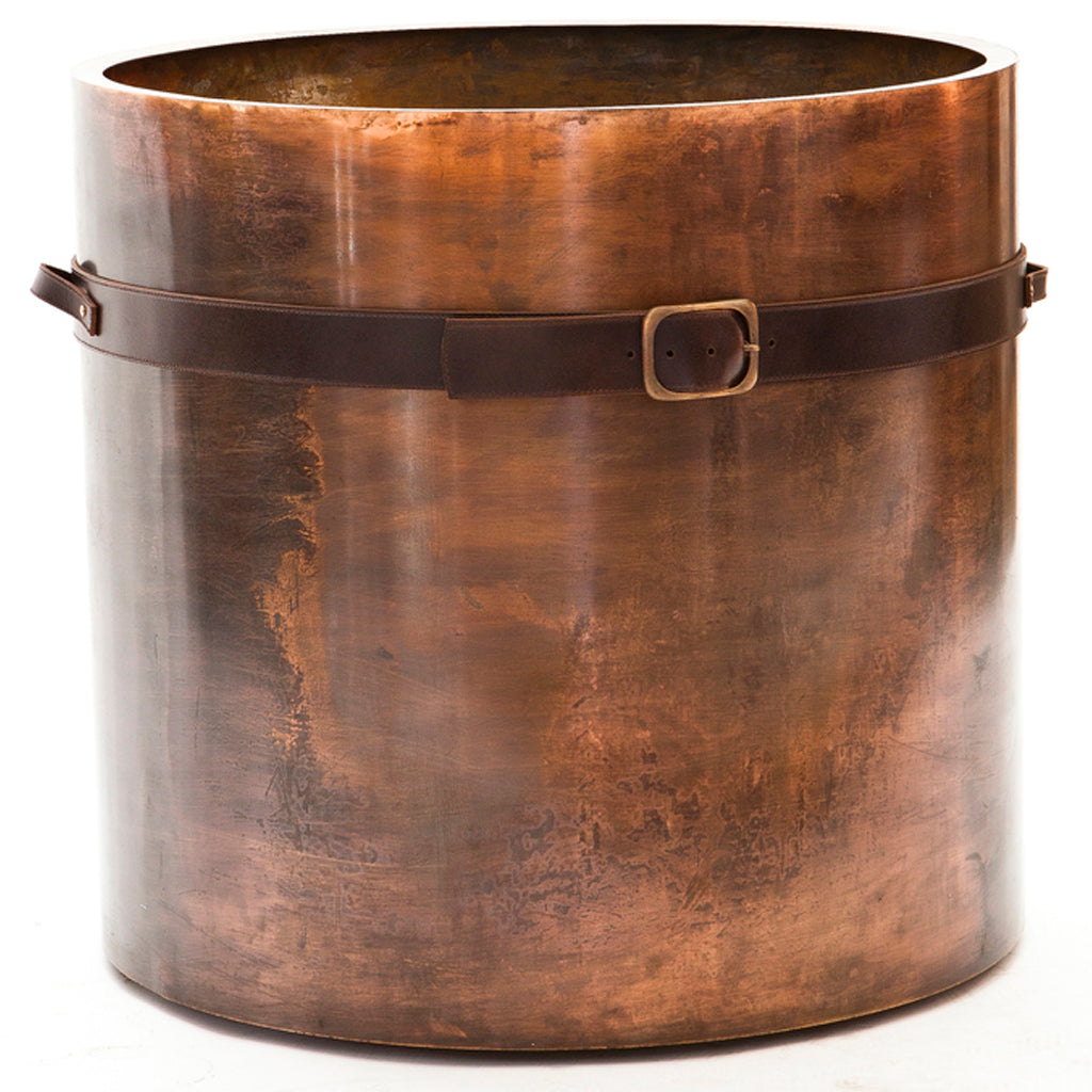 Antique Copper Belted Planter Various sizes - Egg Designs