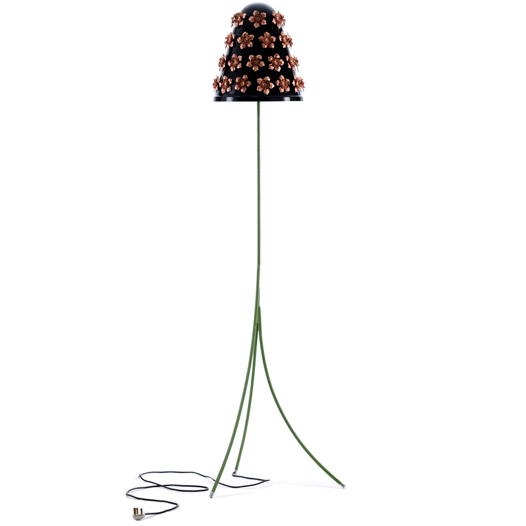Rosette Tripod Standing Floor Lamp - Egg Designs