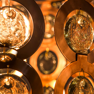 Surilight Copper & Recycled Glass Chandelier - Egg Designs