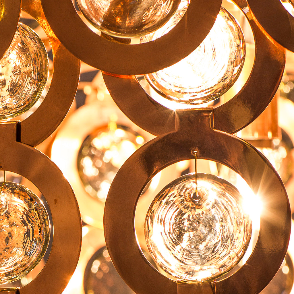 Surilight Copper & Recycled Glass Chandelier - Egg Designs
