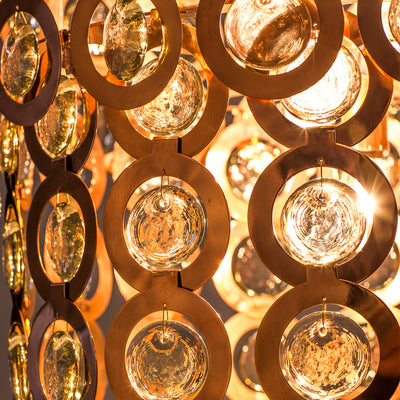 Surilight Copper & Recycled Glass Chandelier - Egg Designs