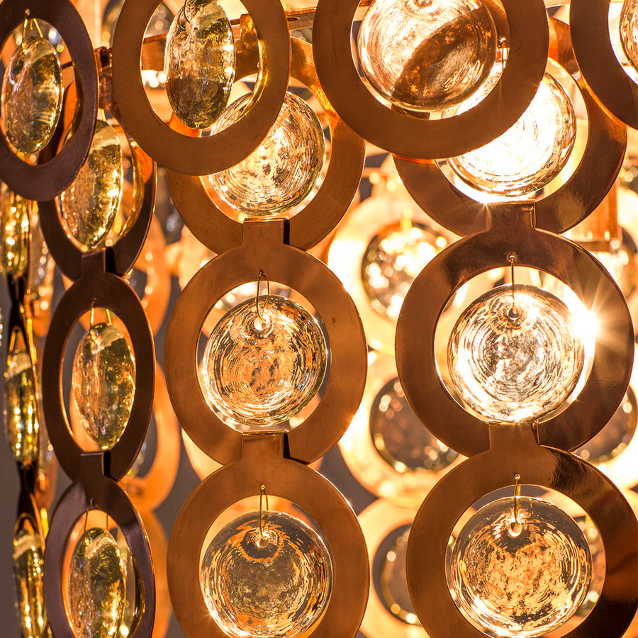 Surilight Copper & Recycled Glass Chandelier - Egg Designs